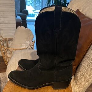 Durango Vintage Black Suede Western Boots